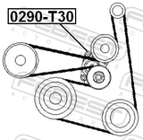 Febest 0290-T30 Belt Tensioner
