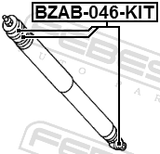 Febest BZAB-046-KIT Bushing Kit, Rear Shock Absorber