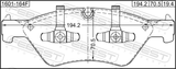 Febest 1601-164F Pad Kit, Disc Brake, Front