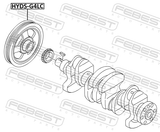 Febest HYDS-G4LC Crankshaft Pulley