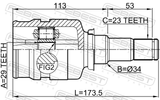 Febest 0111-NGJ10 Inner CV Joint 29X34X23