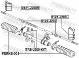 Febest TAB-J200-KIT Steering Rack Bushing Kit