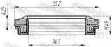 Febest 95RFW-35550416X Drive Shaft Oil Seal 34.5X55.2X4.25X15.45