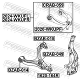 Febest 2024-WKUFR Right Upper Front Arm