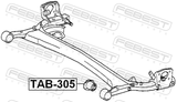 Febest TAB-305 Rear Crossmember Bushing