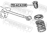 Febest TD-ACA20R Rear Shock Absorber Jounce Bumper