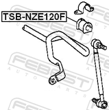 Febest TSB-NZE120F Front Stabilizer Bar Bush D21