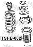Febest TSHB-002 Front Shock Absorber Boot