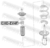 Febest CHD-EV4F Front Shock Absorber Jounce Bumper
