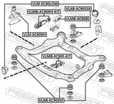 Febest VLAB-XC90SSF Subframe Bushing