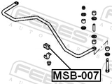 Febest MSB-007 Rear Stabilizer Bar Bush D20