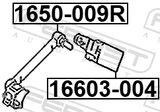 Febest 1650-009R Link, Height Control Sensor