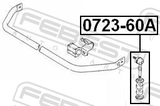 Febest 0723-60A Front Stabilizer Link / Sway Bar Link