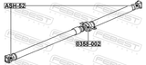 Febest ASH-52 Cross Shaft Joint, Drive Shaft 20X31/53
