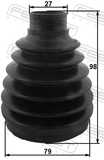 Febest 1615P-251 Boot Inner CV Joint Kit Pvc 79X98X27