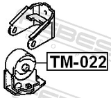 Febest TM-008 Front Engine Mount At