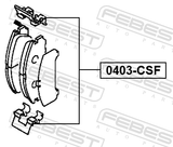 Febest 0403-CSF Disc Brake Clip Set