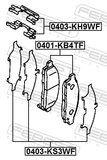 Febest 0403-KS3WF Disc Brake Clip Set