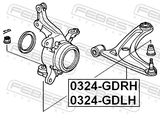 Febest 0324-GDLH Left Front Arm