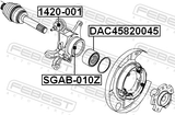 Febest SGAB-010Z Rear Knuckle Floating Bushing