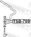 Febest TSB-789 Front Stabilizer Bar Link Bush