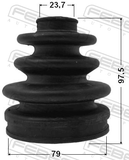 Febest 0117-090 Boot Outer CV Joint Kit 79X97.5X23.7