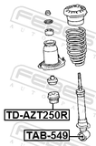 Febest TAB-549 Bushing, Rear Shock Absorber