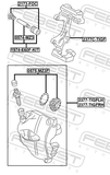 Febest 2377-TIGFLH Front Left Brake Caliper Assembly (With Bracket)