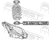 Febest TSI-ANH10LOWR Rear Spring Lower Seat