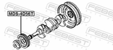 Febest MDS-4D56 Crankshaft Pulley