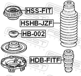 Febest HSHB-JZF Front Shock Absorber Boot