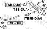 Febest TAB-DUA Front Arm Bushing