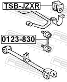 Febest 0123-830 Rear Stabilizer Link / Sway Bar Link