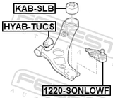Febest 1220-SONLOWF Ball Joint Front Lower Arm