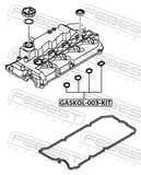 Febest GASKOL-003-KIT Seal Ring, Spark Plug Tube Kit