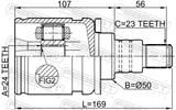 Febest 0111-GSU45LH Inner CV Joint Left 24X50X23