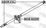 Febest MCB-GA2W Drive Shaft Bearing (Repair Kit)