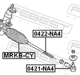 Febest 0421-NA4 Steering Tie Rod End