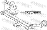Febest TAB-ZRR70R Rear Crossmember Bushing
