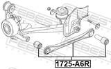 Febest 1725-A6R Rear Transverse Link