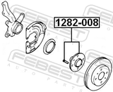 Febest 1282-008 Front Wheel Hub