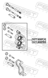 Febest 1677-906FLH Front Left Brake Caliper Assembly (With Bracket)