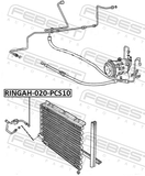 Febest RINGAH-020-PCS10 Seal O-Ring A/C Line PCS 10