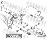 Febest 0229-009 Camber Adjusting Eccentric Bolt