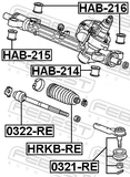 Febest HRKB-RE Steering Gear Boot