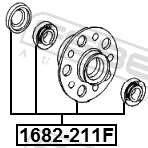 Febest 1682-211F Front Wheel Hub