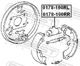 Febest 0178-190RR Rear Right Wheel Brake Cylinder