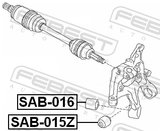 Febest SAB-015Z Rear Knuckle Floating Bushing