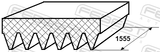 Febest 88128-6L1555 Poly-V Belt 6 Ribs (Epdm+Fiber)