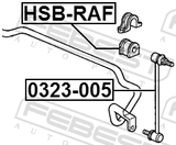 Febest HSB-RAF Front Stabilizer Bar Bush D24